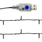 Weihnachtsgirlande mit LED 10 m Schwarz – Bild 6