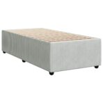 Boxspringbett mit Matratze Hellgrau 80x200 cm Samt – Bild 8