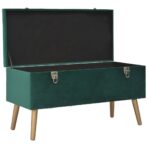 Hocker mit Stauraum 3 Stk. Grau Samt – Bild 12