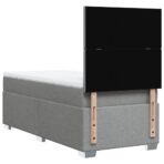 Boxspringbett mit Matratze Hellgrau 80x200 cm Stoff – Bild 12