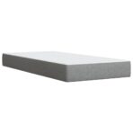 Boxspringbett mit Matratze Hellgrau 80x200 cm Stoff – Bild 8