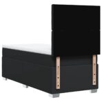 Boxspringbett mit Matratze Schwarz Kunstleder – Bild 12