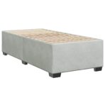 Boxspringbett mit Matratze Hellgrau 80x200 cm Samt – Bild 9