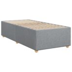 Boxspringbett mit Matratze Hellgrau 80x200 cm Stoff – Bild 10