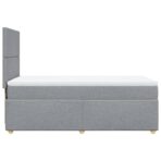 Boxspringbett mit Matratze Hellgrau 80x200 cm Stoff – Bild 7
