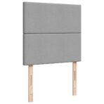 Boxspringbett mit Matratze Hellgrau 80x200 cm Stoff – Bild 9