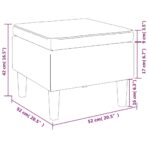 Hocker mit Holzbeinen Blau Samt – Bild 5