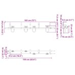 Schiebetürbeschlag-Set 183 cm Stahl Schwarz – Bild 13