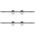 Schiebetürbeschlag-Set 183 cm Stahl Schwarz – Bild 6