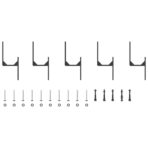 Schiebetürbeschlag-Set 183 cm Stahl Schwarz – Bild 7