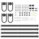 Schiebetürbeschlag-Set 183 cm Stahl Schwarz – Bild 8