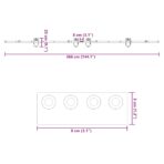Schiebetürbeschlag-Set 366 cm Stahl Schwarz – Bild 12