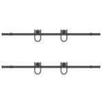 Schiebetürbeschlag-Set 366 cm Stahl Schwarz – Bild 5