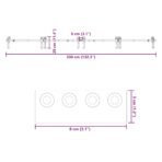 Schiebetürbeschlag-Set 366 cm Stahl Schwarz – Bild 12