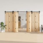 Schiebetürbeschlag-Set 366 cm Stahl Schwarz – Bild 3