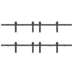 Schiebetürbeschlag-Set 366 cm Stahl Schwarz – Bild 5