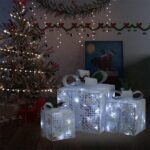 Geschenkboxen Deko-Set 3 Stk. Weiss Outdoor Indoor