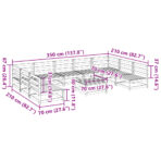 10-tlg. Garten-Sofagarnitur Massivholz Kiefer – Bild 11
