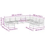 10-tlg. Garten-Sofagarnitur Massivholz Kiefer – Bild 11