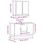 2-tlg. Badmöbel-Set Sonoma-Eiche Holzwerkstoff – Bild 11