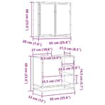 2-tlg. Badmöbel-Set Sonoma-Eiche Holzwerkstoff – Bild 11
