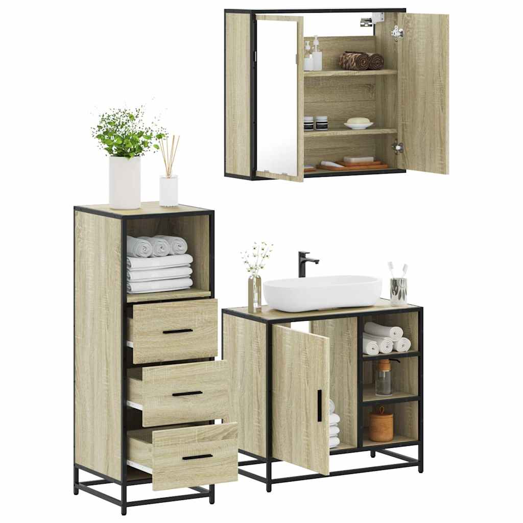 3301026_1.jpg 3-tlg. / Badezimmermöbel-Set Holzwerkstoff – Bild 1