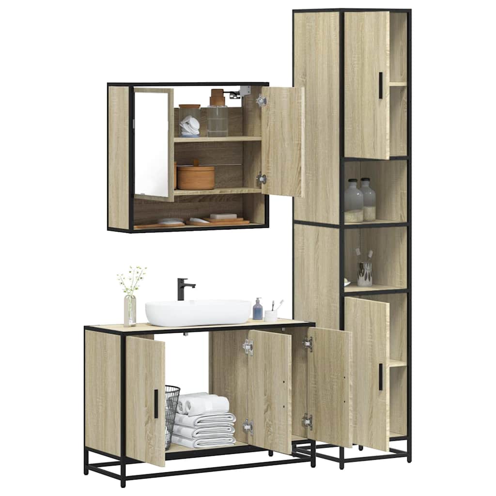 3301101_1.jpg 3-tlg. / Badezimmermöbel-Set Holzwerkstoff – Bild 1