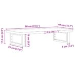 Waschbeckenregal Wandmontage Stahl und Massivholz Buche – Bild 11