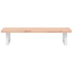 Waschbeckenregal Wandmontage Stahl und Massivholz Buche – Bild 4