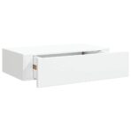 Wandregal mit Schublade Weiss 40x23,5x10 cm MDF – Bild 2