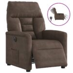 Massagesessel Elektrisch Taupe Mikrofasergewebe