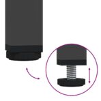 TV-Schrank Schwarz 202x39x43,5 cm Kaltgewalzter Stahl – Bild 8