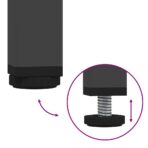 Sideboard Schwarz 135x39x103,5 cm Kaltgewalzter Stahl – Bild 8