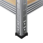 Lagerregale mit 4 Böden 3 Stk. Silbern Stahl & Holzwerkstoff – Bild 10