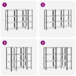 Lagerregale mit 4 Böden 3 Stk. Silbern Stahl & Holzwerkstoff – Bild 7