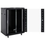 15U Netzwerkschrank 19" IP20 Schwarz 60x45x86 cm – Bild 2