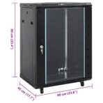 15U Netzwerkschrank 19" IP20 Schwarz 60x45x86 cm – Bild 8