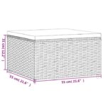 4-tlg. Garten-Lounge-Set mit Kissen Schwarz Poly Rattan – Bild 11