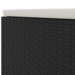 4-tlg. Garten-Lounge-Set mit Kissen Schwarz Poly Rattan – Bild 7