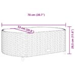 4-tlg. Garten-Sofagarnitur mit Kissen Schwarz Poly Rattan – Bild 12