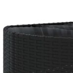 7-tlg. Garten-Sofagarnitur mit Kissen Schwarz Poly Rattan – Bild 9