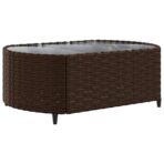 9-tlg. Garten-Sofagarnitur mit Kissen Schwarz Poly Rattan – Bild 5