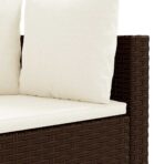9-tlg. Garten-Sofagarnitur mit Kissen Schwarz Poly Rattan – Bild 6