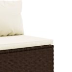 9-tlg. Garten-Sofagarnitur mit Kissen Schwarz Poly Rattan – Bild 7