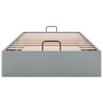 Ottoman-Bett ohne Matratze Hellgrau 80x200 cm Stoff – Bild 7