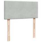 Ottoman-Bett mit Matratze Hellgrau 80x200 cm Samt – Bild 9