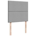 Ottoman-Bett mit Matratzen Hellgrau 160x200 cm Stoff – Bild 12