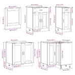 11-tlg. Küchenschrank-Set Porto Weiss Holzwerkstoff – Bild 10