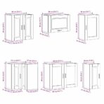 11-tlg. Küchenschrank-Set Porto Weiss Holzwerkstoff – Bild 11