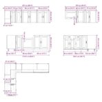 11-tlg. Küchenschrank-Set Porto Weiss Holzwerkstoff – Bild 9